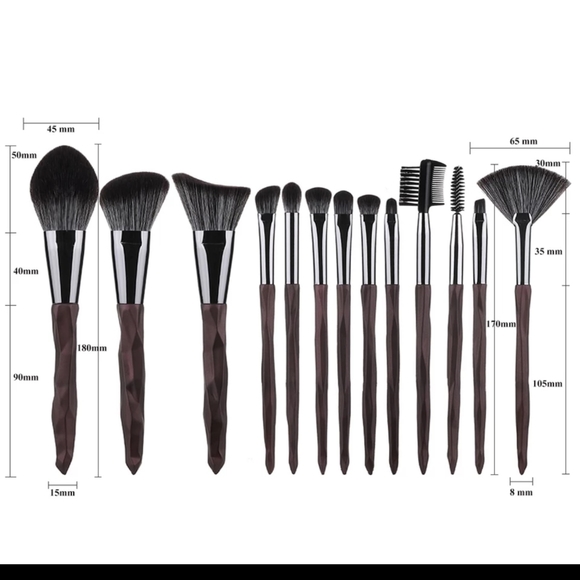 FLD 12 pieces Blue/Pink Makeup Brushes Set - Picture 2 of 5